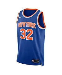Nike Men's and Women's Karl-Anthony Towns Blue New York Knicks Swingman Icon Edition Jersey