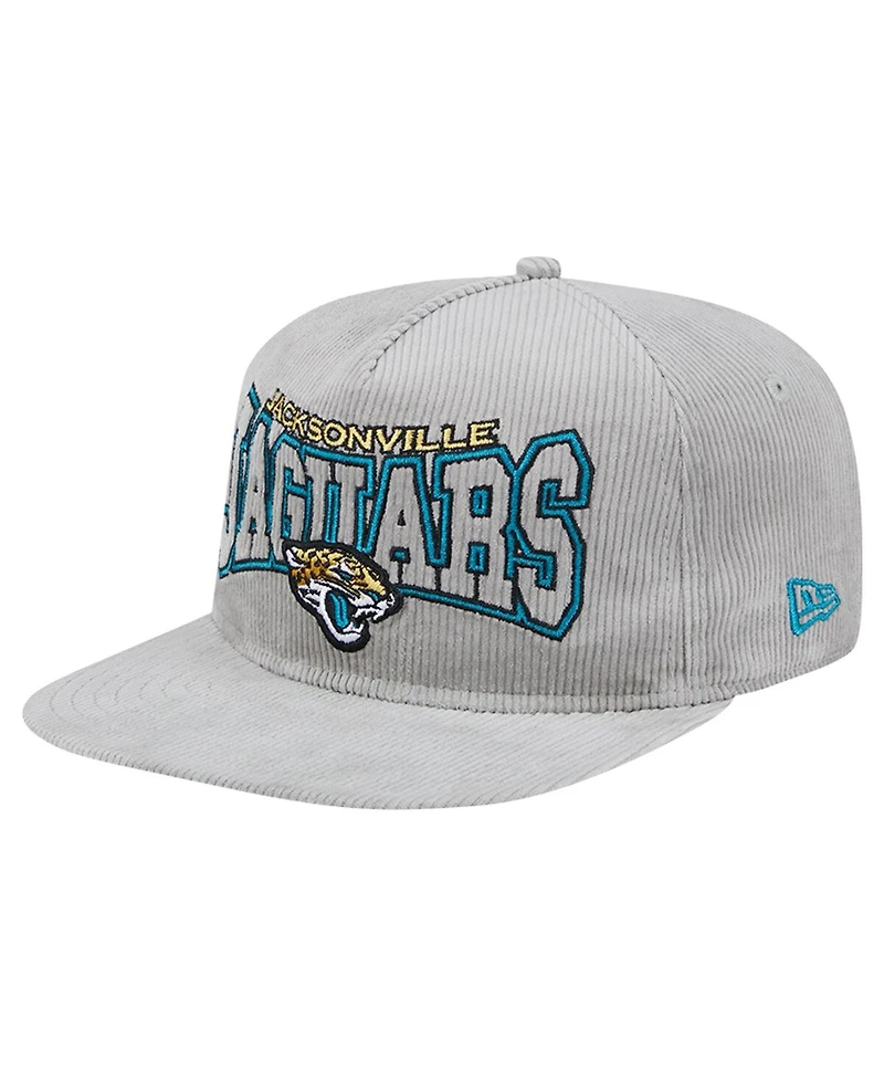 New Era Men's Gray Jacksonville Jaguars Corduroy Golfer Adjustable Hat