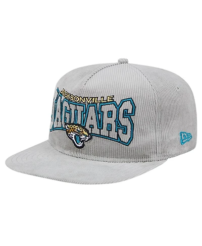 New Era Men's Gray Jacksonville Jaguars Corduroy Golfer Adjustable Hat