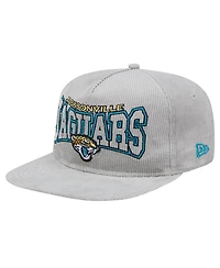 New Era Men's Gray Jacksonville Jaguars Corduroy Golfer Adjustable Hat