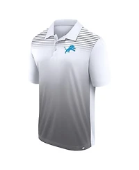 Logo Athletic Men's White/Gray Detroit Lions Sandlot Game Polo Shirt