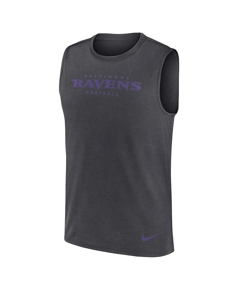 Nike Men's Charcoal Baltimore Ravens Primetime Legend Performance Muscle Tank Top