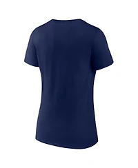 Logo Athletic Women's Navy Milwaukee Brewers Unrivaled V-Neck T-Shirt