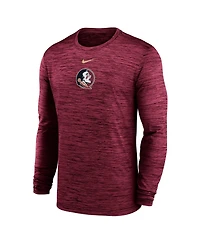 Nike Men's Garnet Florida State Seminoles 2025 Sideline Velocity Performance Long Sleeve T-Shirt