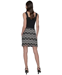 Karl Lagerfeld Paris Women's Chevron Knit Skirt