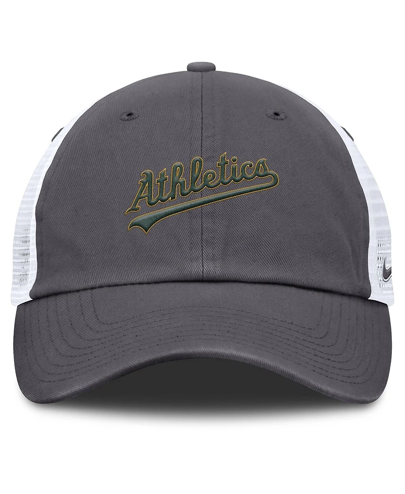 Nike Men's Gray Athletics Wordmark Club Adjustable Trucker Hat