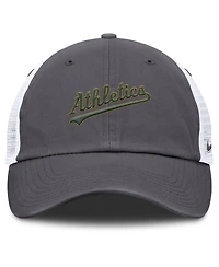 Nike Men's Gray Athletics Wordmark Club Adjustable Trucker Hat