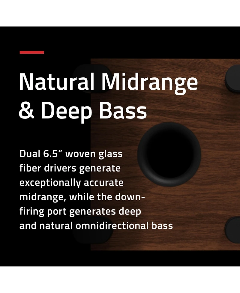 Fluance Ai81 Powered Floorstanding Tower Speakers (Bamboo) and DB10 10" Low Frequency Ported Front Firing Subwoofer (Black Ash) with 15 F