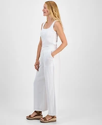 Style & Co Petite Gauze Wide-Leg Pull-On Pants, Created for Macy's