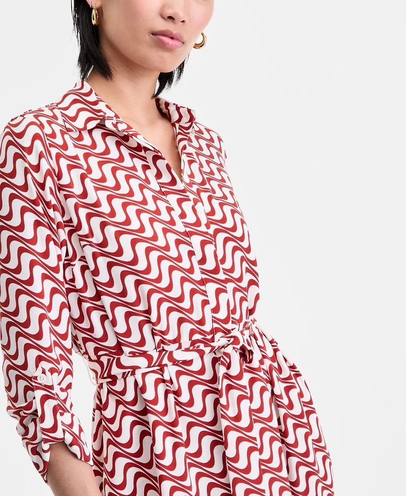 I.n.c. International Concepts Women's Printed Shirt Maxi Dress, Exclusively at Macy's