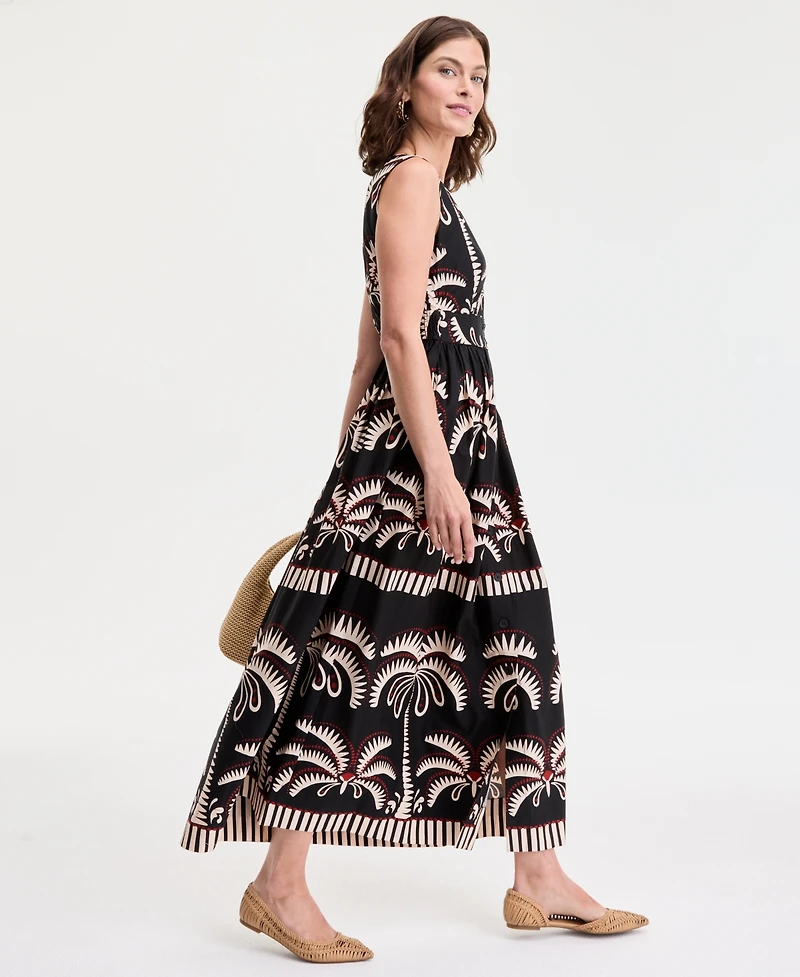 I.n.c. International Concepts Women's Printed Button-Up Maxi Dress, Exclusively at Macy's