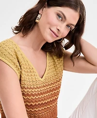 I.n.c. International Concepts Women's Ombre V-Neck Sweater, Exclusively at Macy's