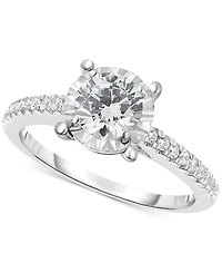 TruMiracle Diamond Engagement Ring (3/4 ct. t.w.) in 14k White Gold