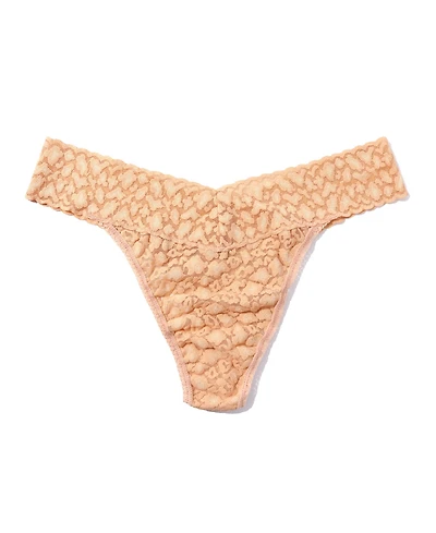 Hanky Panky Women's Leopard Lace Original Rise Thong Underwear 7I1101