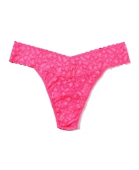 Hanky Panky Women's Leopard Lace Original Rise Thong Underwear 7I1101