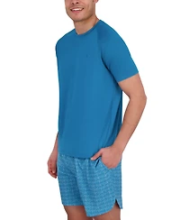 Spyder Men's Short Sleeve Waffle-Knit Crewneck Swim Shirt