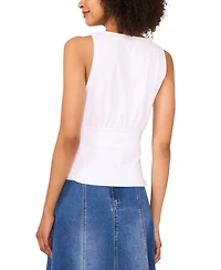 1.state Women's Overlapping V-Neck Sleeveless Knit Top