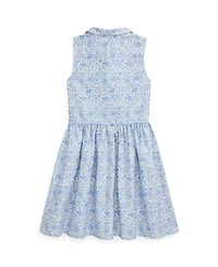 Polo Ralph Lauren Big Girls Floral Oxford Shirtdress