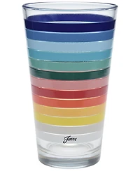 Fiesta All Colors Stripes Tapered Cooler Glasses, Set of 4
