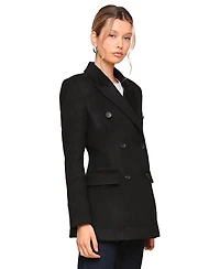 Avec Les Filles Women's Notched-Collar Blazer Coat