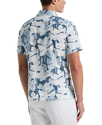Perry Ellis Men's Short Sleeve Leaf Print Button-Front Shirt