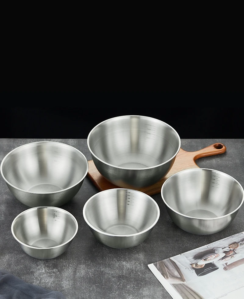 Art & Cook 5-Piece Nesting Stainless Steel Bowl Set