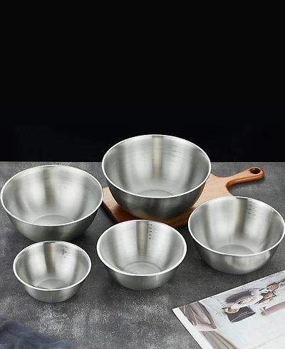 Art & Cook 5-Piece Nesting Stainless Steel Bowl Set