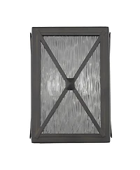 Burnished Cross Water Glass Outdoor Light – Decorative Outdoor Wall Fixture