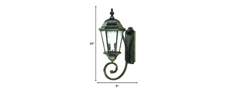 Two-Light Lantern Carousel Wall Light – Stylish Outdoor Wall Fixture