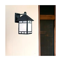 Outdoor Frosted Glass Lantern Wall Light – Stylish Wall Fixture for Garden