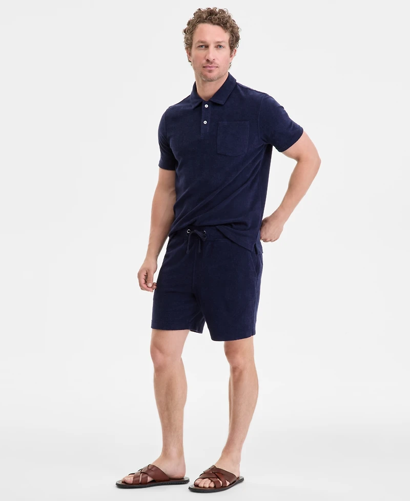 Club Room Men's Solid Terry Cloth Shorts, Exclusively at Macy's