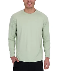 Spyder Men's Long Sleeve Waffle-Knit Crewneck Swim Shirt