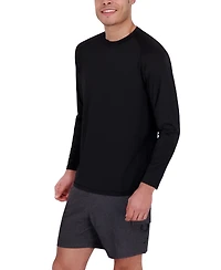 Spyder Men's Long Sleeve Waffle-Knit Crewneck Swim Shirt