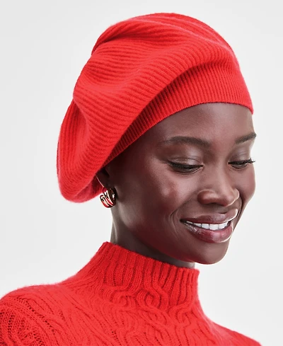 Charter Club Cashmere Knit Beret, Created for Macy's
