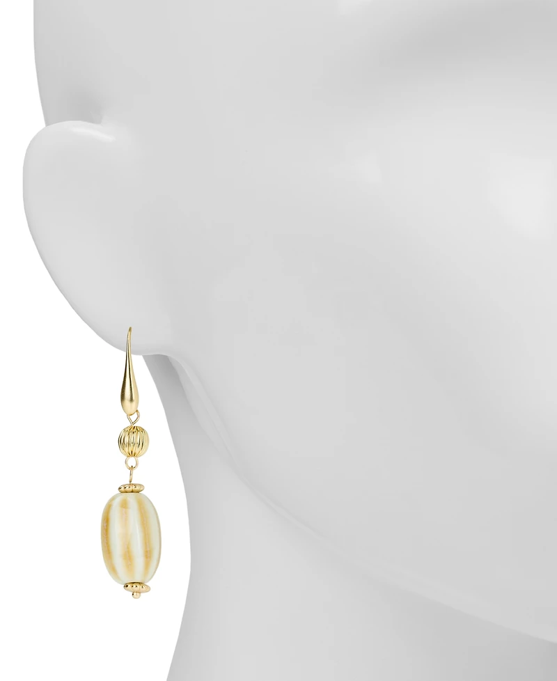 Patricia Nash Gold-Tone Mixed Bead Double Drop Earrings