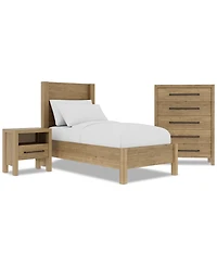 Davie 3-Pc. Twin Set (Panel Bed, Chest & 1-Drawer Nightstand)
