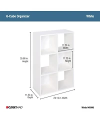 Closetmaid Decorative Home Stackable 6 Cube Cubeicals Organizer Storage