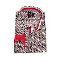 Elie Balleh Little Boys Black Slim Fit Print Button-Down Shirt
