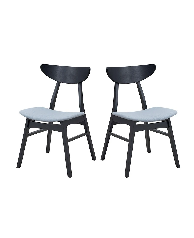 Streamdale Black Round Kitchen Table & 4 Fabric Chairs