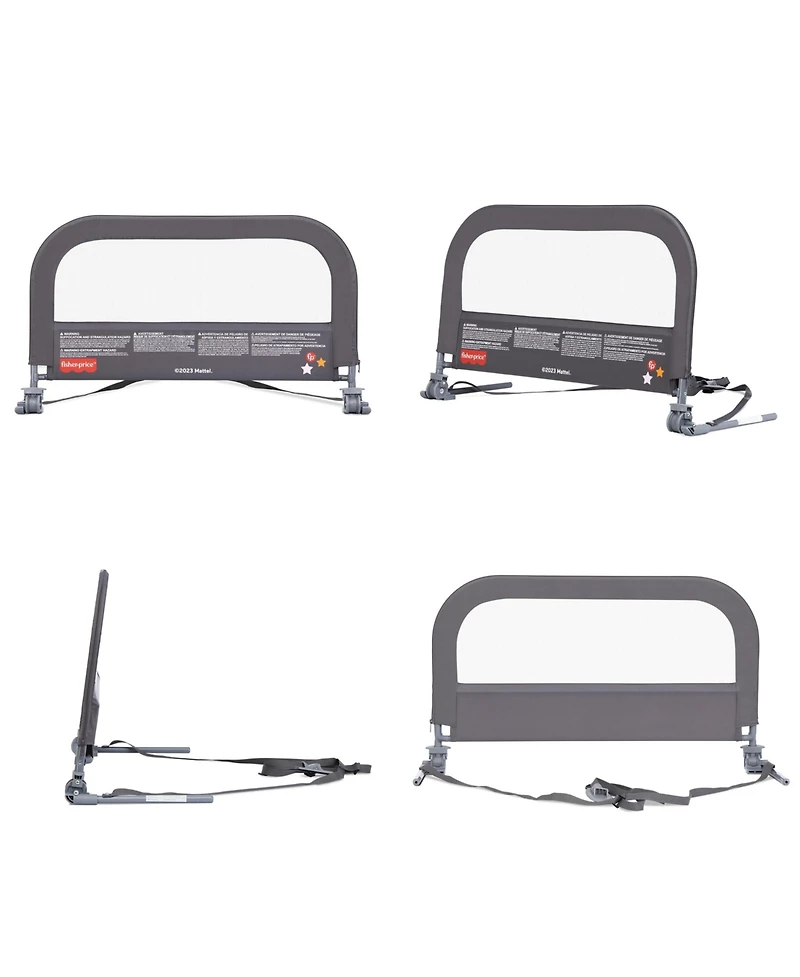 Dream On Me Fisher-Price Little Naps Bed Rail Gray