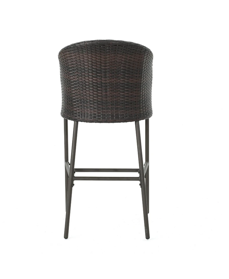 Streamdale Furniture Outdoor Wicker Barstool Set - Patio Height