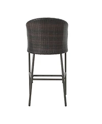 Streamdale Furniture Outdoor Wicker Barstool Set - Patio Height