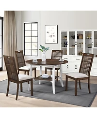 Streamdale Furniture Round Dining Furniture Set 1Table with 4 chairs