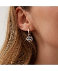 Spero London Evil Eye Earring Blue Eye Eyelash Sterling Silver Earring