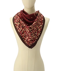Coach Women's Horse and Carriage Tea Rose Printed Silk Scarf