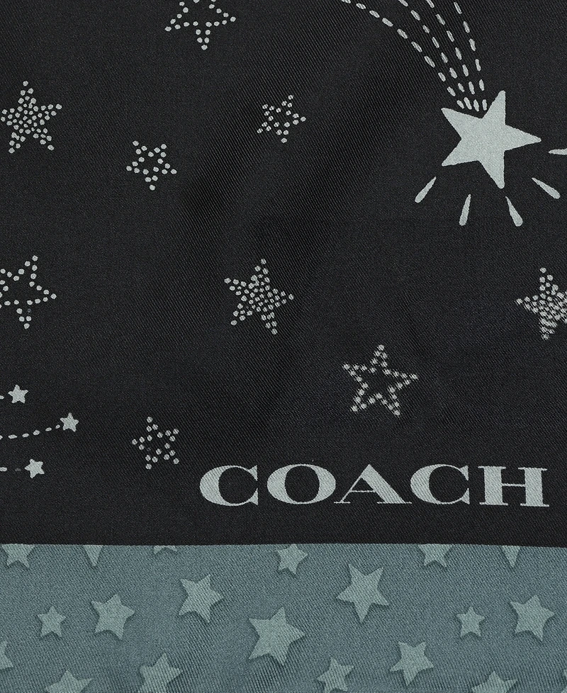 Coach Women's Shooting Star Rexy Print Silk Square Scarf