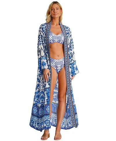 La Moda Clothing Women's Open Front Long Duster Cape