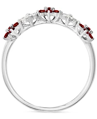 Lali Jewels Ruby (3/8 ct. t.w.) & Diamond (1/6 Five Flower Ring 14k Gold (Also White Gold)