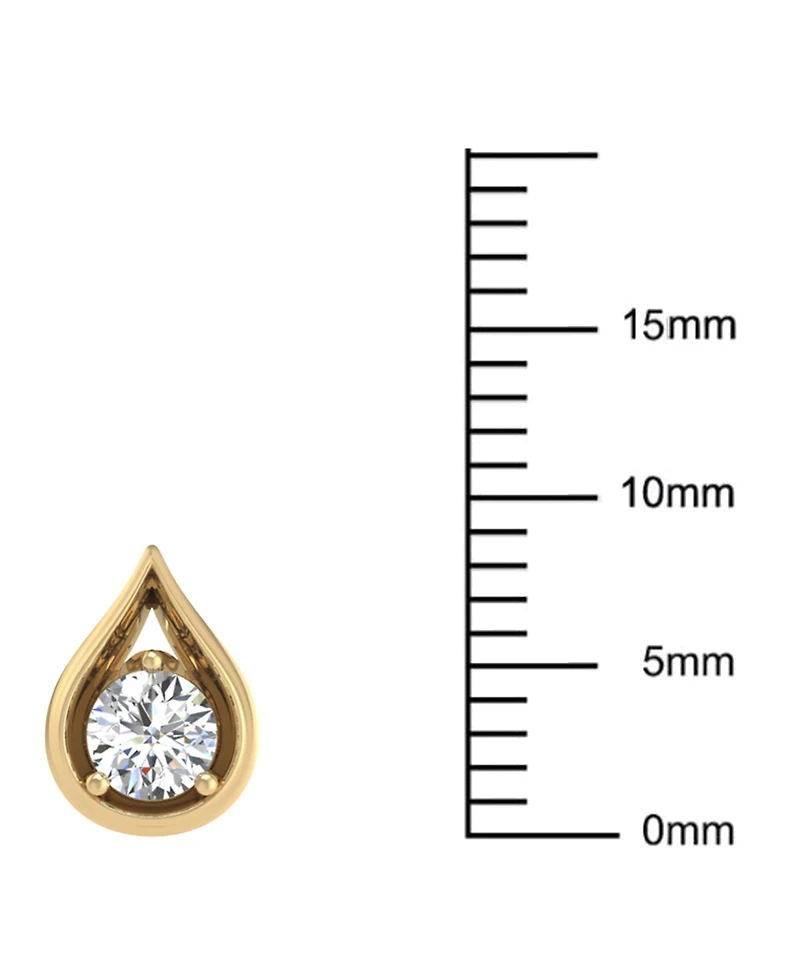 Diamond Teardrop Shape Stud Earrings (3/8 ct. t.w.) in 14k Gold