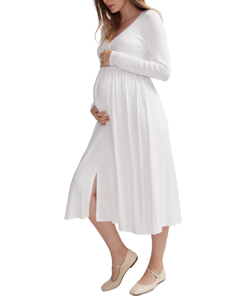Hatch Collection Maternity The Softest Rib Nursing Friendly Dress